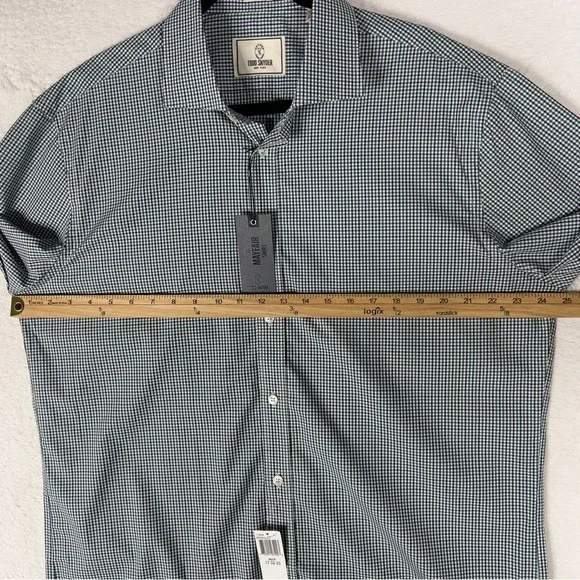 Todd Snyder The Mayfair Dress‎ Shirt Men's 17 32/33 White Green Purple Check NWT